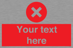 Custom red background, circle with cross