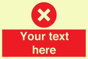 Custom red background, circle with cross