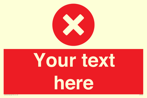 Custom red background, circle with cross