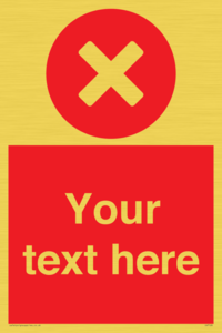 Custom red background, circle with cross