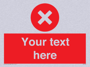 Custom red background, circle with cross