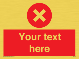 Custom red background, circle with cross