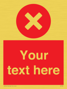 Custom red background, circle with cross