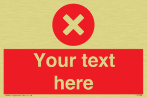 Custom red background, circle with cross