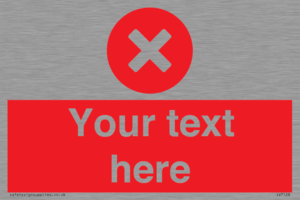 Custom red background, circle with cross