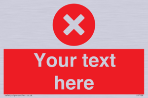 Custom red background, circle with cross