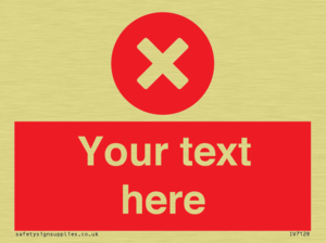 Custom red background, circle with cross