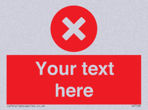 Custom red background, circle with cross