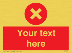 Custom red background, circle with cross