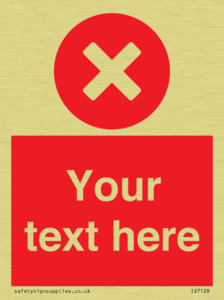 Custom red background, circle with cross