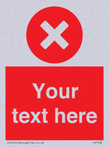 Custom red background, circle with cross