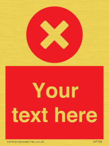 Custom red background, circle with cross