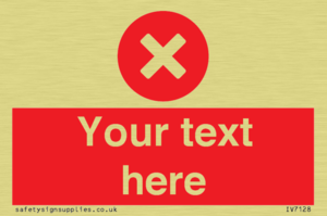 Custom red background, circle with cross