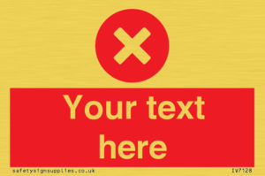 Custom red background, circle with cross