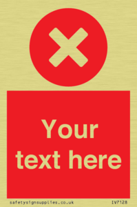 Custom red background, circle with cross