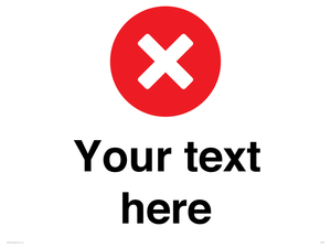 Custom plain background, red circle with a cross