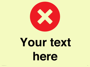 Custom plain background, red circle with a cross