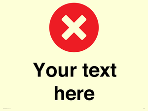 Custom plain background, red circle with a cross