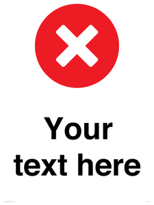 Custom plain background, red circle with a cross