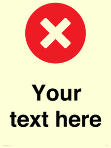 Custom plain background, red circle with a cross