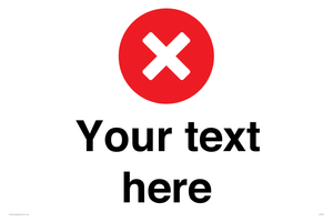 Custom plain background, red circle with a cross