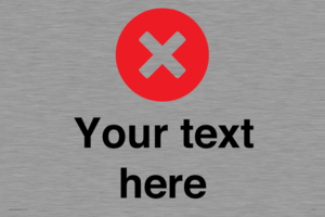 Custom plain background, red circle with a cross