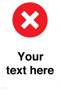 Custom plain background, red circle with a cross