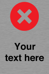 Custom plain background, red circle with a cross