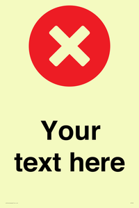 Custom plain background, red circle with a cross