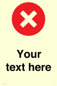 Custom plain background, red circle with a cross