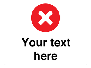 Custom plain background, red circle with a cross