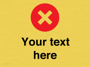 Custom plain background, red circle with a cross