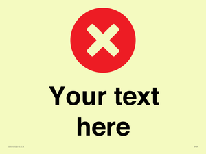 Custom plain background, red circle with a cross