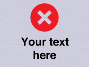 Custom plain background, red circle with a cross