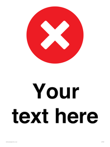 Custom plain background, red circle with a cross