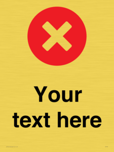 Custom plain background, red circle with a cross