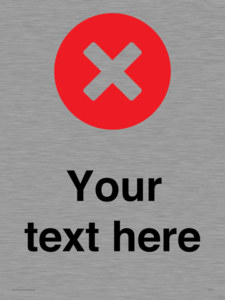 Custom plain background, red circle with a cross