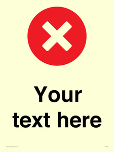 Custom plain background, red circle with a cross