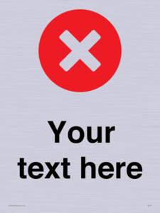 Custom plain background, red circle with a cross