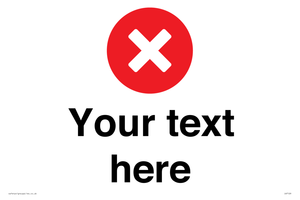 Custom plain background, red circle with a cross