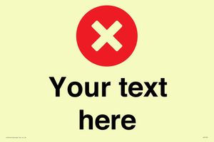 Custom plain background, red circle with a cross