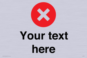 Custom plain background, red circle with a cross