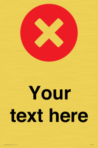 Custom plain background, red circle with a cross