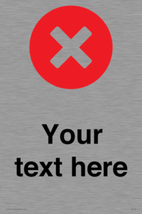 Custom plain background, red circle with a cross