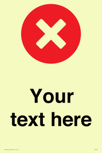 Custom plain background, red circle with a cross