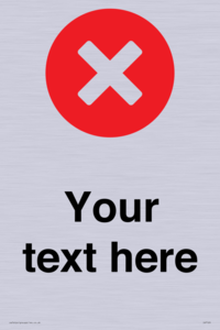 Custom plain background, red circle with a cross