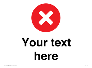 Custom plain background, red circle with a cross