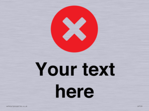 Custom plain background, red circle with a cross