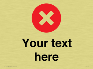 Custom plain background, red circle with a cross