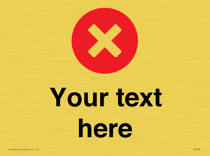 Custom plain background, red circle with a cross